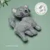 Gray Felt Cat PDF Pattern – Left Side View