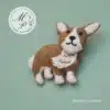 Corgi Dog felt ornament left side view PDF pattern
