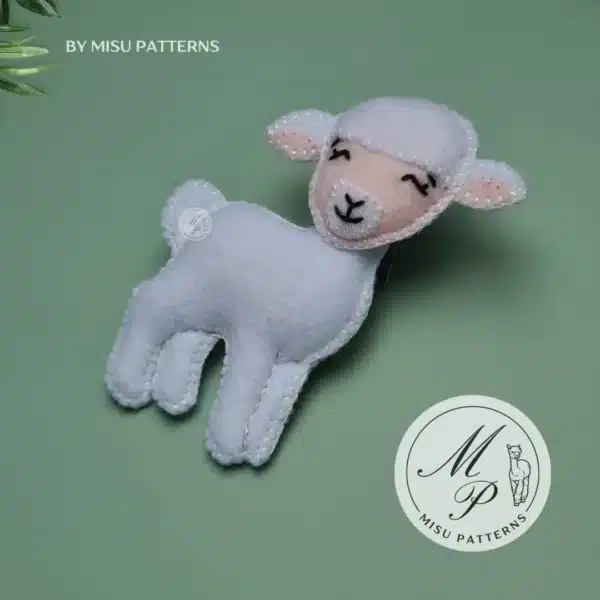 Felt Sheep PDF Pattern – Right Side View
