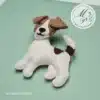 Jack Russell Terrier felt ornament hand-sewn PDF pattern