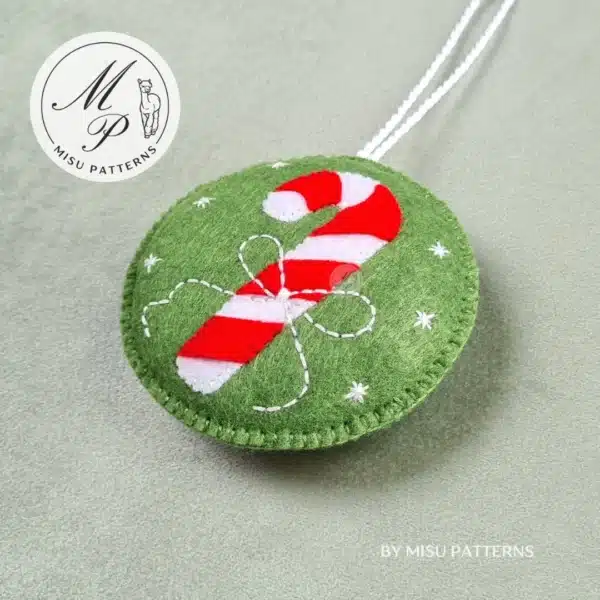 Candy Cane PDF Pattern – Christmas Ornament