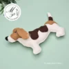 Felt Basset Hound Dog Ornament PDF Pattern – Right Side View